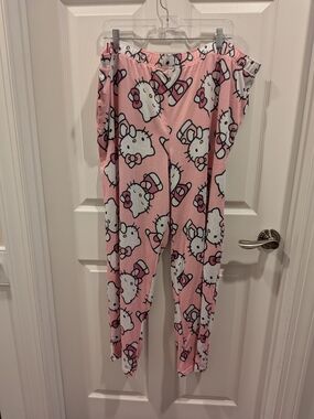 Sanrio Hello Kitty Pink and White Lounge Pants